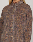 LEOPARD OVERSIZED TWILL JACKET