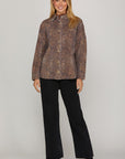 LEOPARD OVERSIZED TWILL JACKET