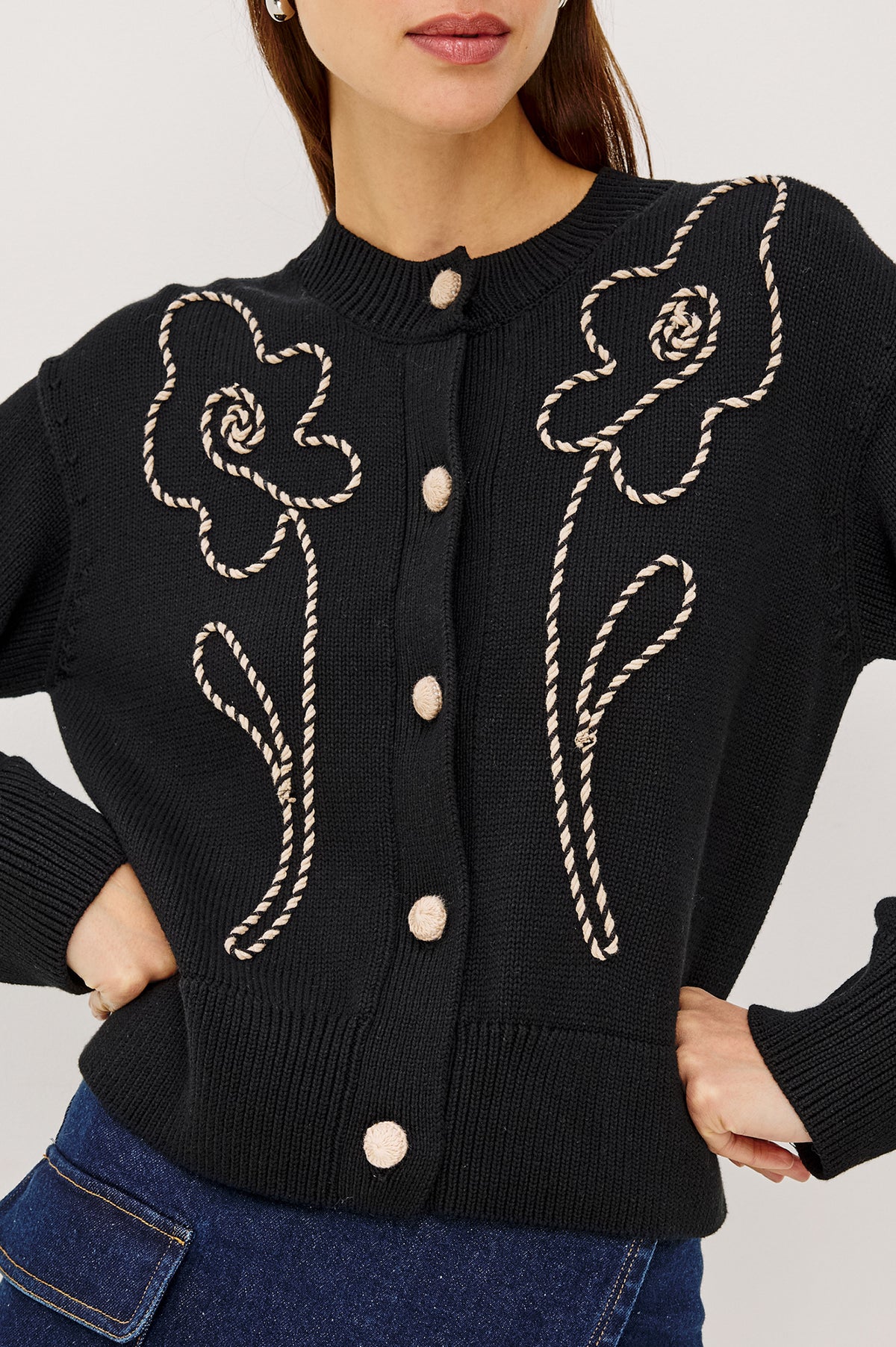 SYBIL WESTERN FLORAL CARDIGAN