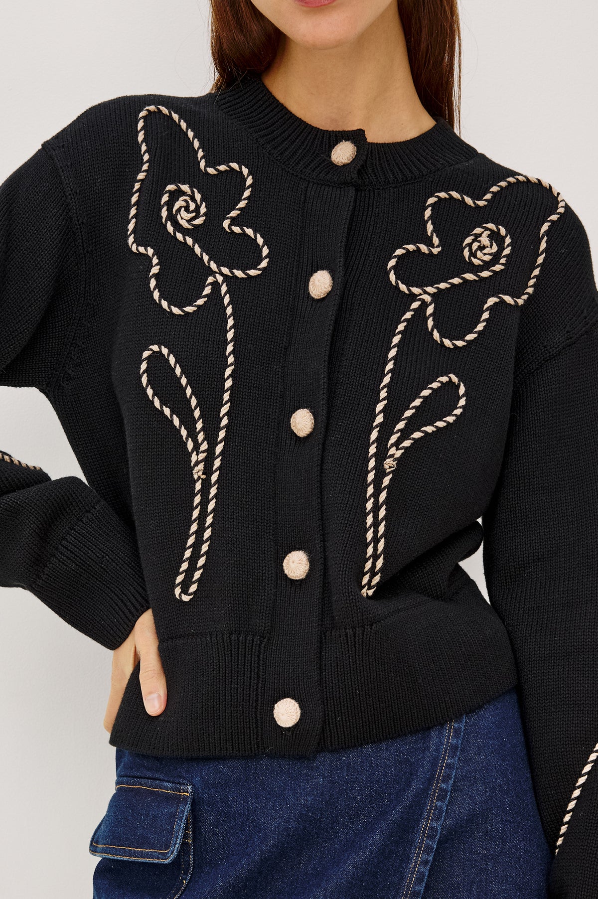 SYBIL WESTERN FLORAL CARDIGAN