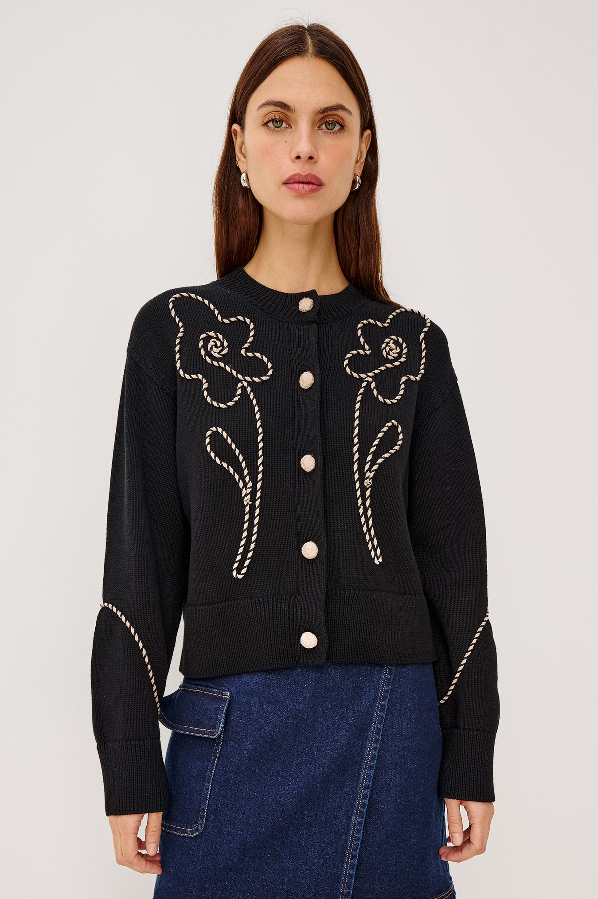 SYBIL WESTERN FLORAL CARDIGAN