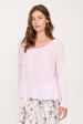 LINEN & KNITTED VISCOSE LONG SLEEVE TOP
