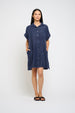 LINEN SHIRT DRESS WITH PATCH POCKET