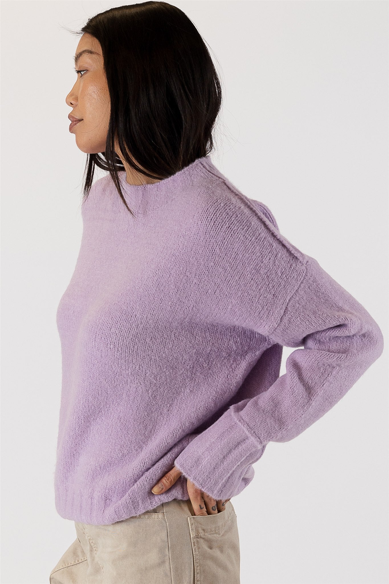 TANYA RIBBED CUFF SWEATER