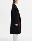THARA SHAWL COLLAR DOUBLE FACE WOOL COAT