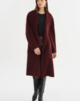 THARA SHAWL COLLAR DOUBLE FACE WOOL COAT