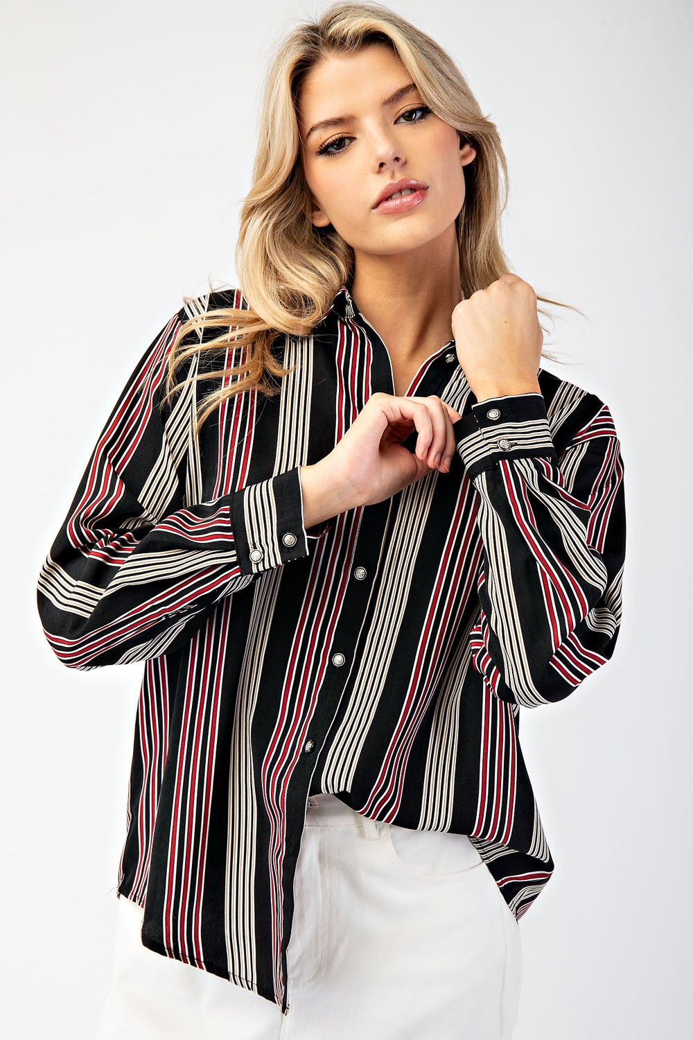 STRIPE BUTTON DOWN SHIRT