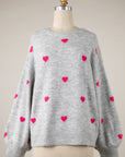 SCATTERED HEARTS SWEATER