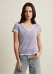 SHORT SLEEVE PIMA CLASSIC REVERSE SPRAY V-NECK TEE