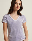 SHORT SLEEVE PIMA CLASSIC REVERSE SPRAY V-NECK TEE