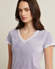 SHORT SLEEVE PIMA CLASSIC REVERSE SPRAY V-NECK TEE