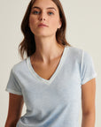 SHORT SLEEVE PIMA CLASSIC REVERSE SPRAY V-NECK TEE