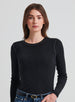 LONG SLEEVE COTTON MODAL VINTAGE RIB CREW
