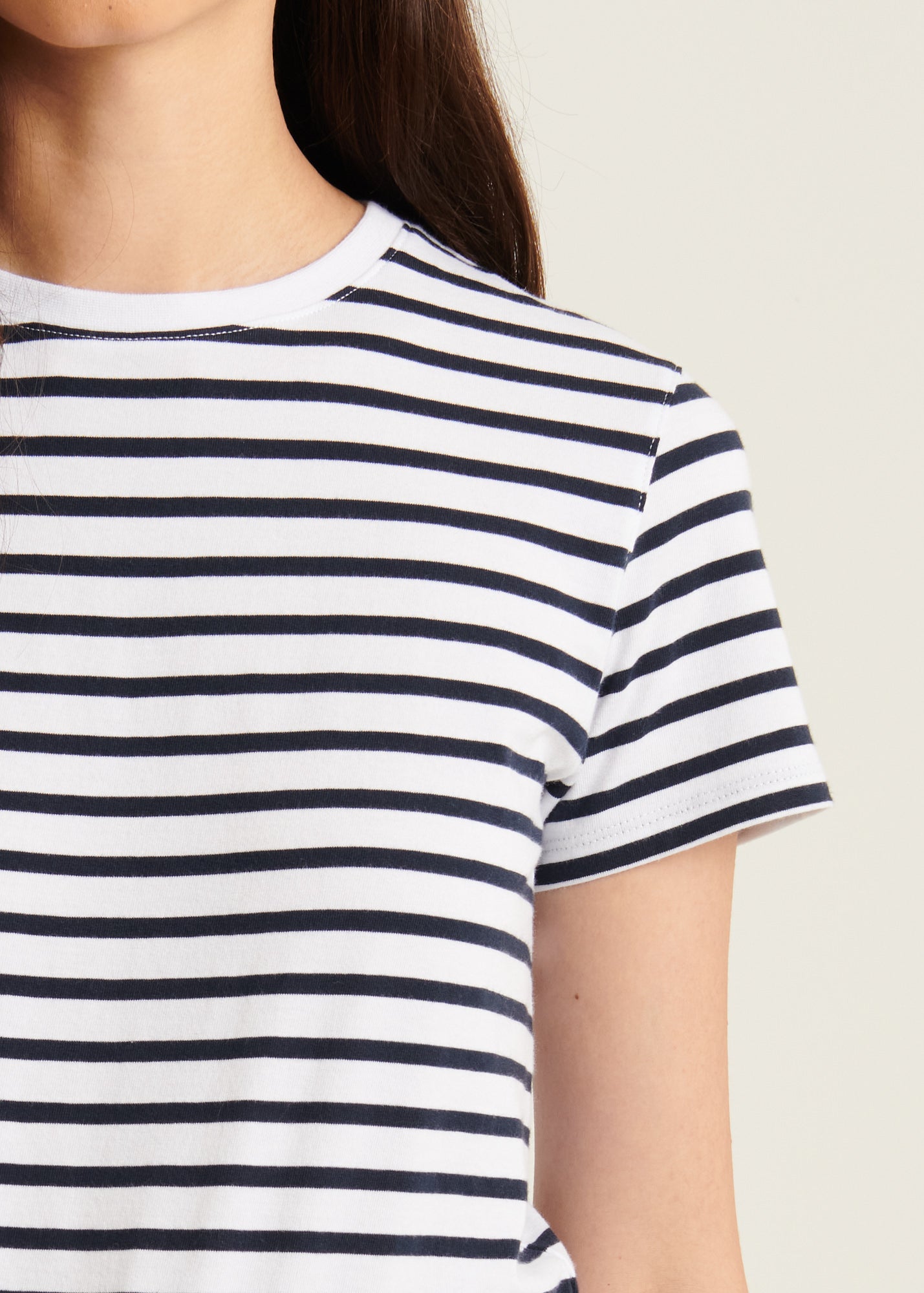 SHORT SLEEVE ICONIC CLASSIC STRIPE CREW TEE