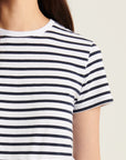 SHORT SLEEVE ICONIC CLASSIC STRIPE CREW TEE