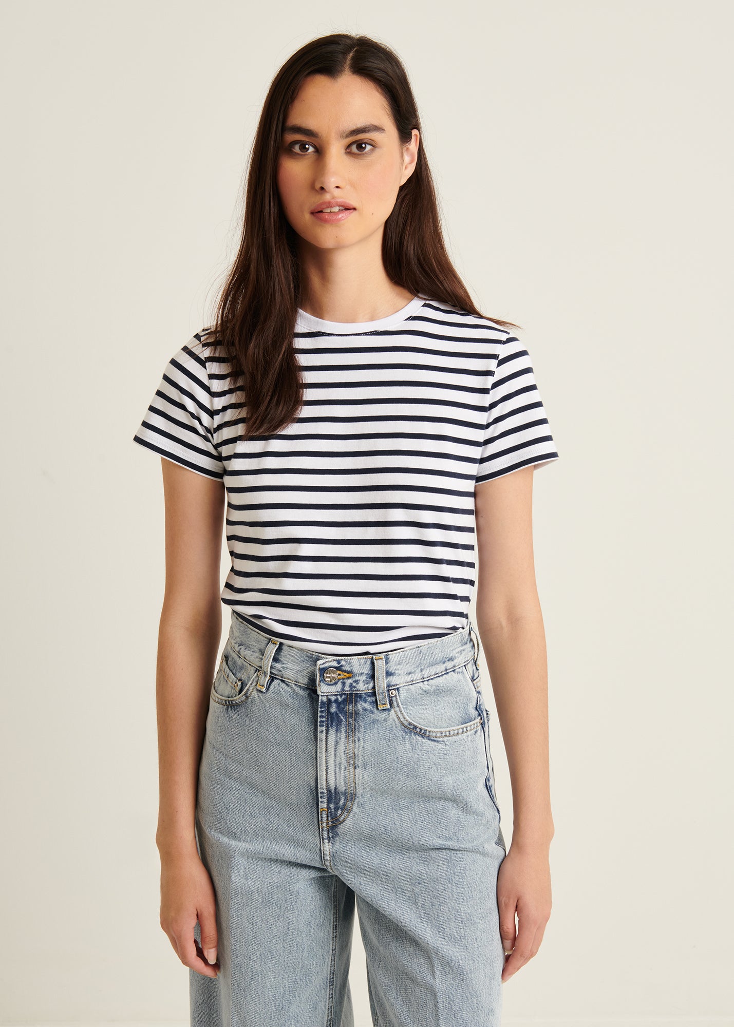 SHORT SLEEVE ICONIC CLASSIC STRIPE CREW TEE