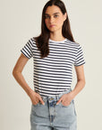 SHORT SLEEVE ICONIC CLASSIC STRIPE CREW TEE