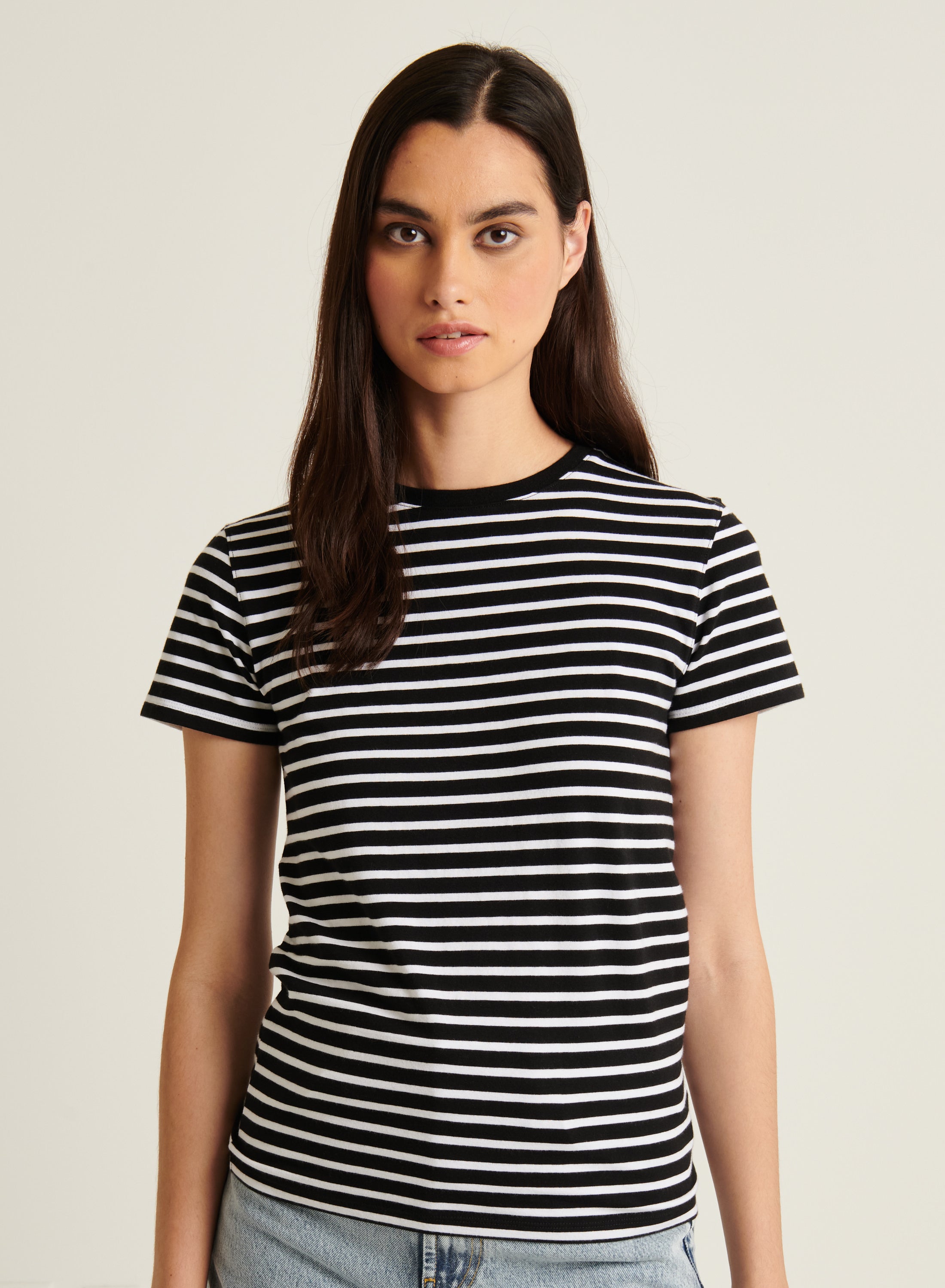 SHORT SLEEVE ICONIC CLASSIC STRIPE CREW TEE