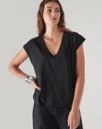 SHORT SLEEVE ICONIC V-NECK DOLMAN TEE