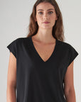 SHORT SLEEVE ICONIC V-NECK DOLMAN TEE