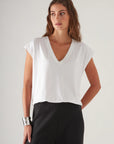 SHORT SLEEVE ICONIC V-NECK DOLMAN TEE