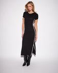 *COMING SOON* WARREN EMBROIDERED TRIM OPEN KNIT DRESS