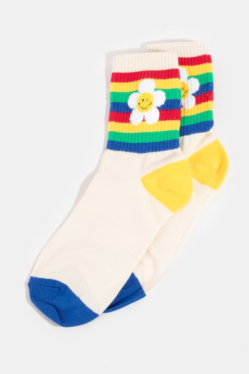 RAINBOW FLOWER SOCK