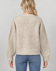 FALLING FLOWERS APPLIQUE SWEATER