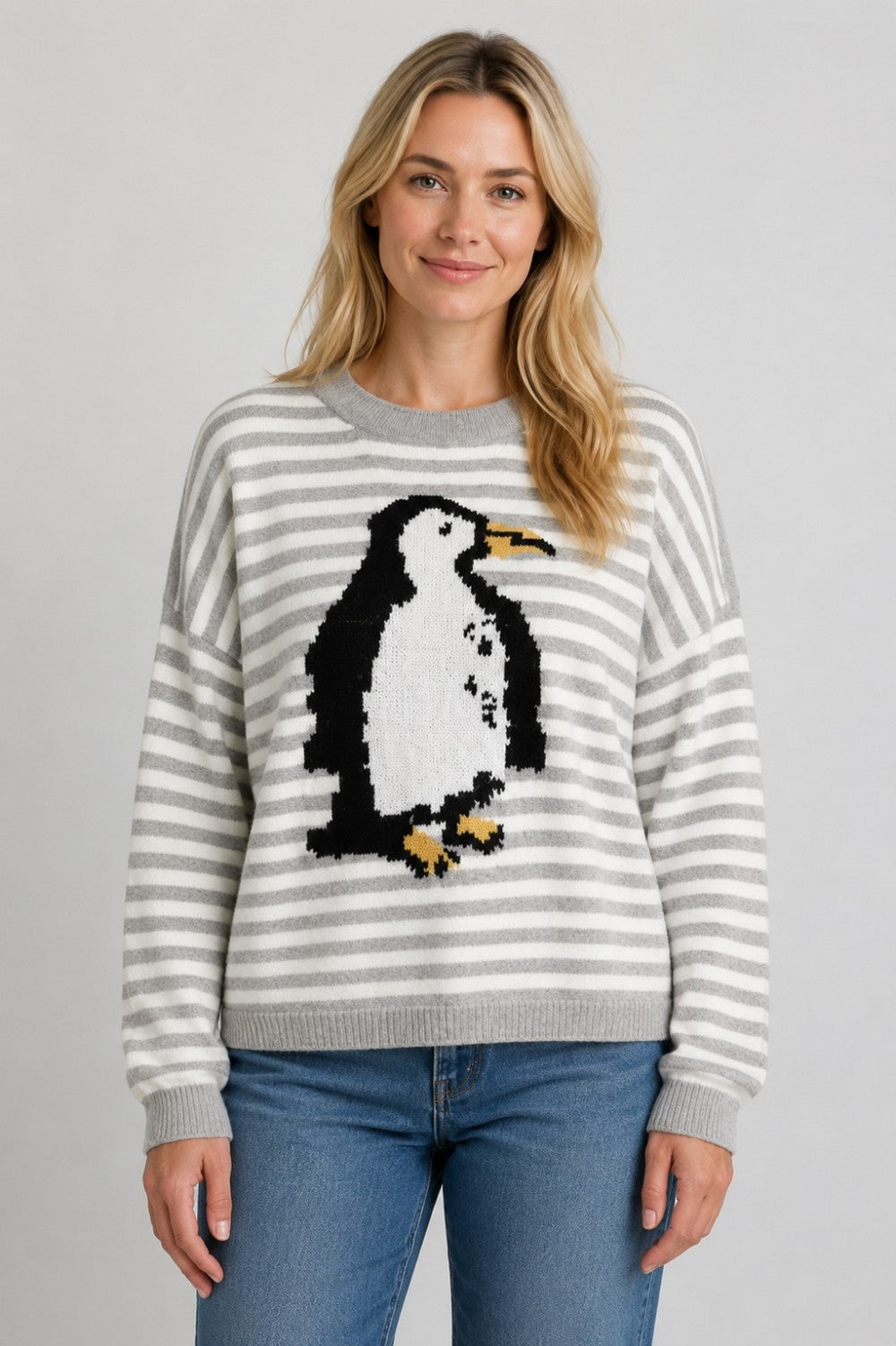 PERFECT PENGUIN STRIPED SWEATER