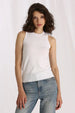 COTTON CASHMERE FRAYED TANK