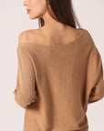 COTTON CASHMERE OFF THE SHOULDER TOP