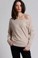 COTTON CASHMERE OFF THE SHOULDER TOP