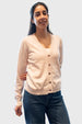 COTTON CASHMERE FRAYED CARDIGAN