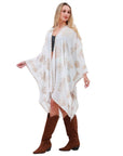 EMBROIDERED SEA LIFE OPEN WRAP