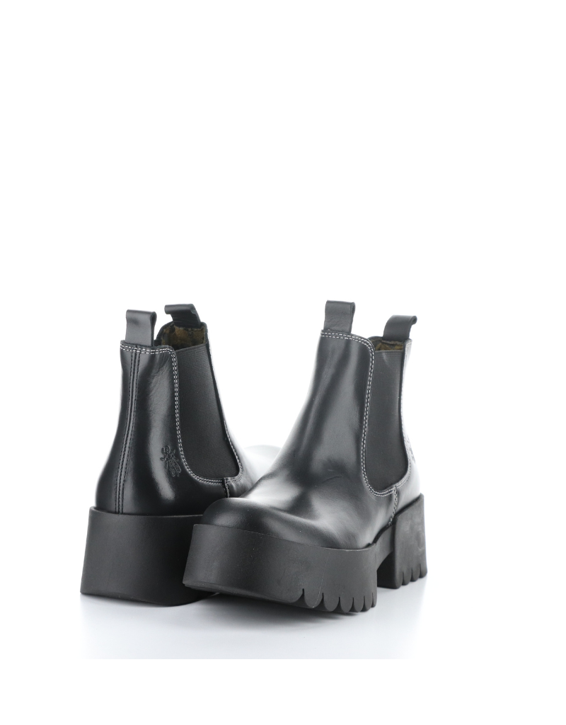 pair of fly london exia lug sole chelsea boot in black