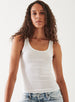 COTTON MODAL SCOOP NECK RIB TANK