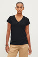 JILL CITY SLUB V-NECK TEE