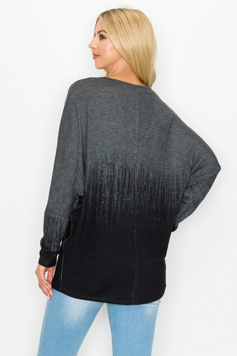 STATIC OMBRE DOLMAN TOP