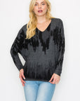 WASHED OUT TIE DYE LONGSLEEVE DOLMAN TOP