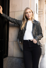 WILD 2 PERFECTO LEATHER JACKET - Dark Green