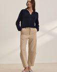 ALEXIS TWILL PANT WITH DARTED KNEE