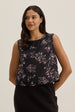 NAEEM PRINTED COTTON VISCOSE SLEEVELESS TOP