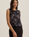 NAEEM PRINTED COTTON VISCOSE SLEEVELESS TOP