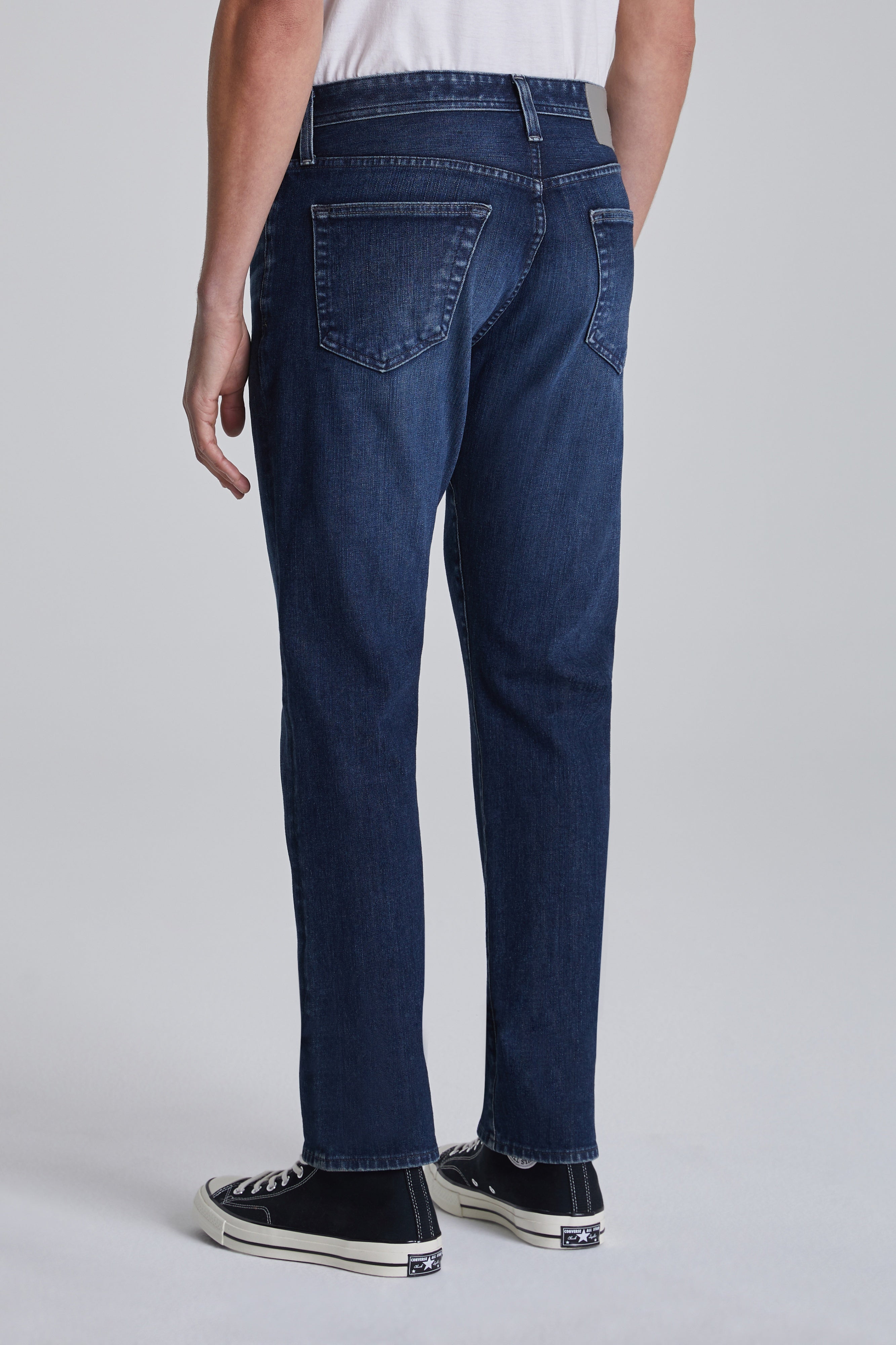ag jeans dylan slim fit jean in midlands blue, rear view
