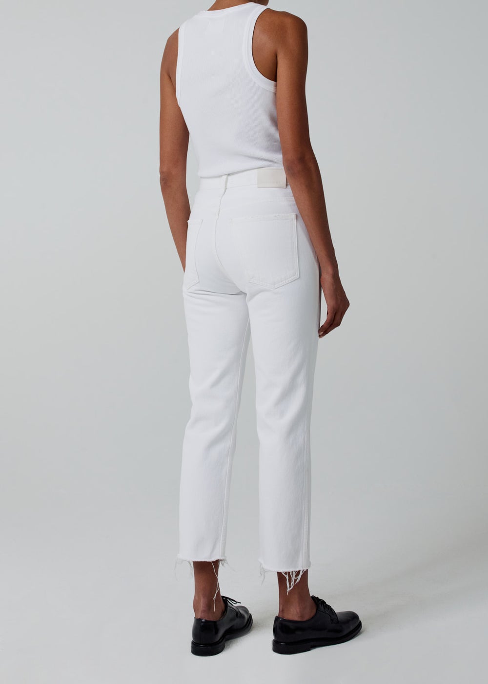 DAPHNE HIGH RISE STOVEPIPE CROP JEAN IN SAIL