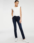 7 for all mankind kimmie mid rise straight dark blue full
