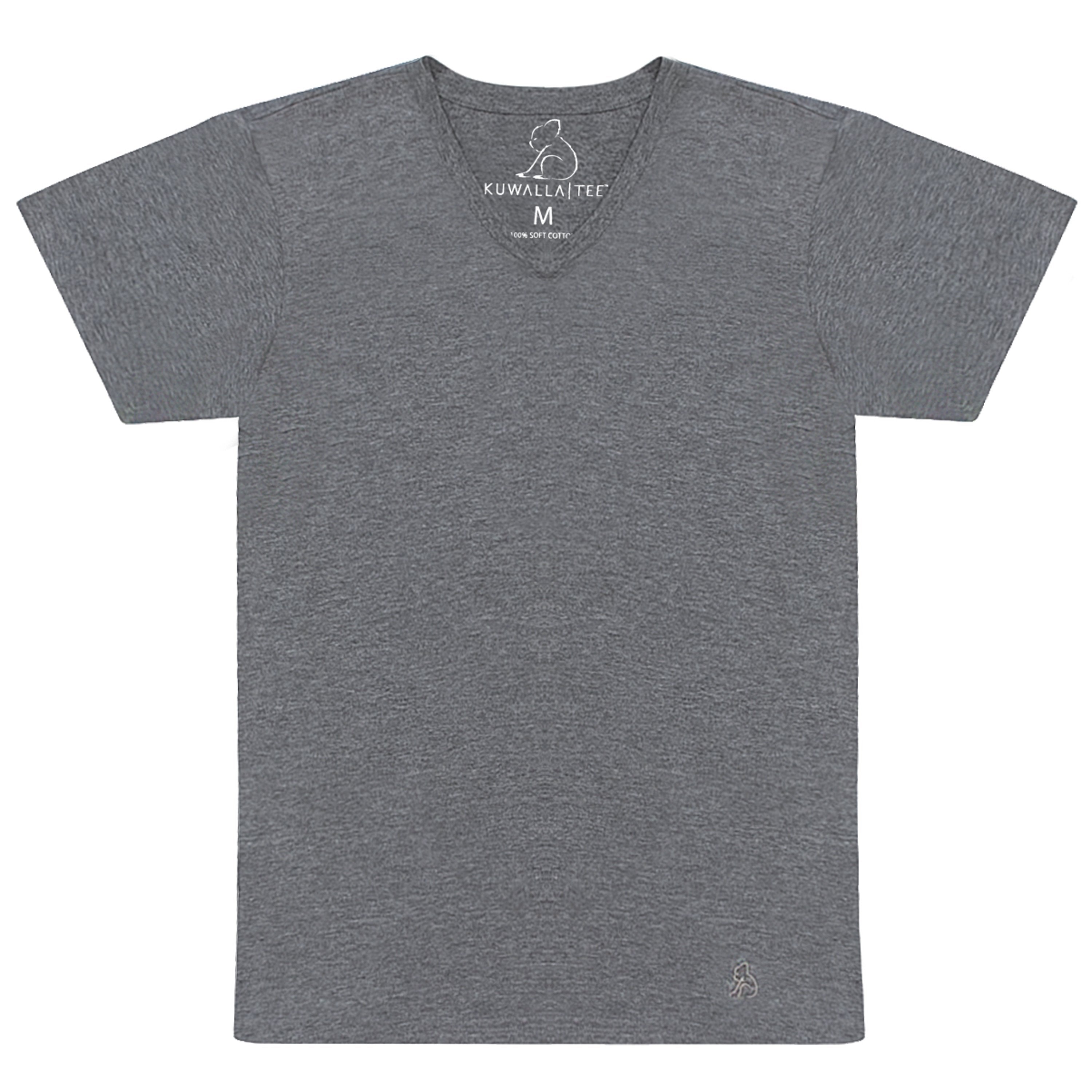 Kuwalla tee v-neck t-shirt in medium heather grey